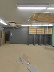 A deep freeze caused multiple sprinkler line breaks, resulting in widespread water damage throughout the building.