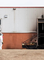 In April 2022 a fire broke out in the portables located at the back of a school.